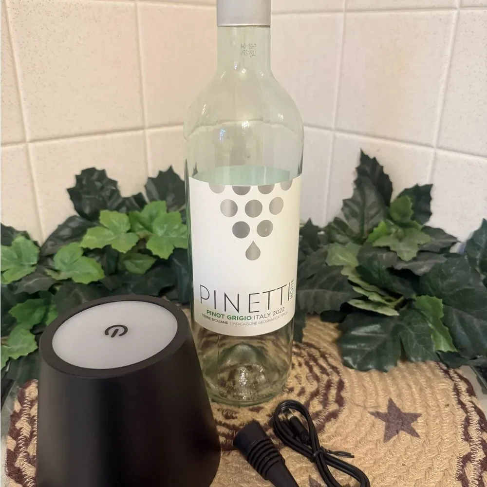 Wine Bottle Lamp Rechargeable Shade USB Touch On Off Ambient Light Bar Den
